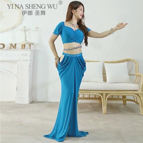 Belly Dance Female Elegant Top Practice Clothes Suit Oriental Dancing Long Skirt Profession Set Competition Performance Clothing