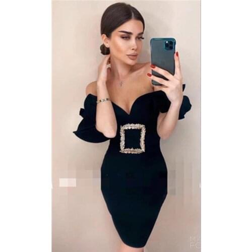 Top Quality Women Summer Sexy V Neck Ruffles Black Khaki Mini Bandage Dress 2021 Rayon Fashion Elegant Female Party Dresses