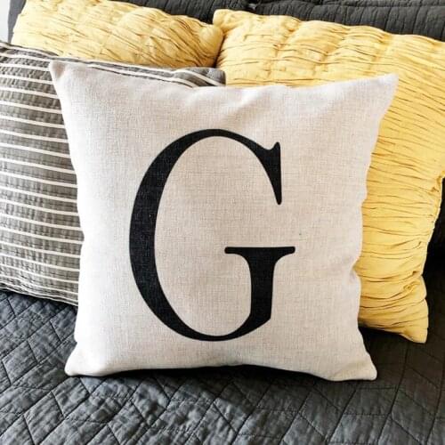 1 Pc Initial Pillow Cover,Personalized Letter Pillow Cover,Monogram Pillow Case,Wedding Gift,Couples Gift,Farmhouse Decor