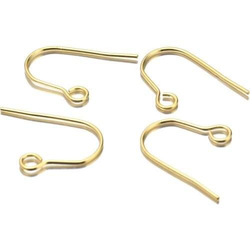100pcs lot Stainless Steel Gold Silver Color Earring Hooks French Ear Wires for DIY Earrings Jewelry Making Findings Wholesale