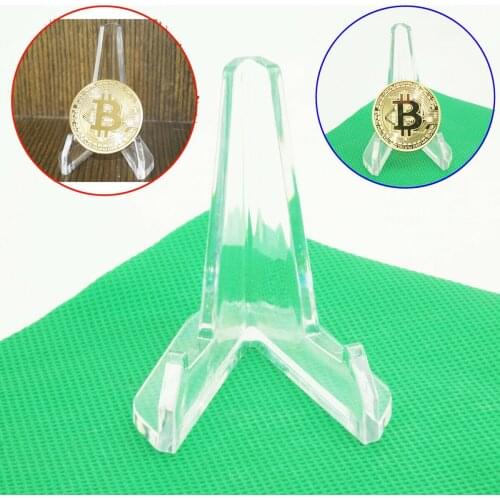Acrylic Coin Minerals Plates Cards Badge Display Easel Stand Holder Portable