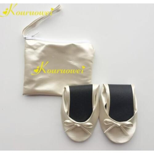 Free shipping! Good Price Lady Soft Comfortable Pu pearl Flat Foldable Ballerina Shoes