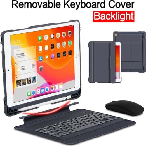 Wireless keyboard Cover For iPad 5th 6th generation Case with Keyboard for iPad 9.7 Case Air 2 Pro 9.7 Case with Pencil Holder