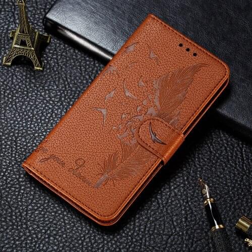 Feather Case For iPhone 12 Mini SE 2020 11 Pro XS Max XR Leather Wallet Flip Case For iPhone 7 8 Plus Photo frame Business Cover