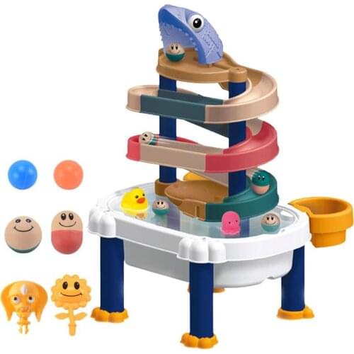 ChildrenS Assembling DIY Track Bath Toy Wall Sucker Marble Raceway Bathroom Bathtub Child Bathing Water Game Toy Birthday Gift