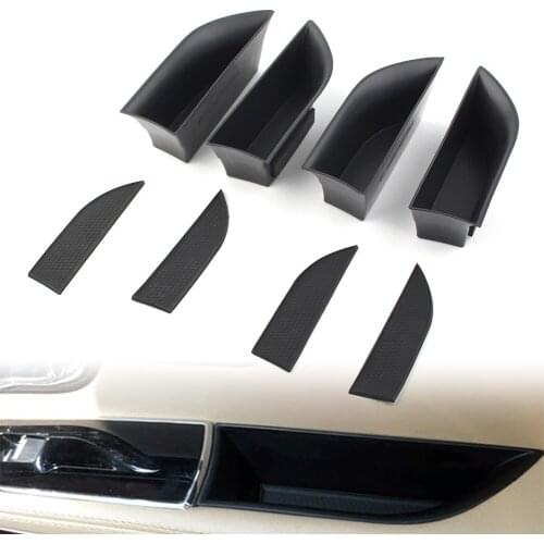 For Jaguar XJ XJL 2010 2011 2012 2013 2014 2015 2016 LHD Front+Rear Car Door Storage Box Organizer Container Holder Left Drive