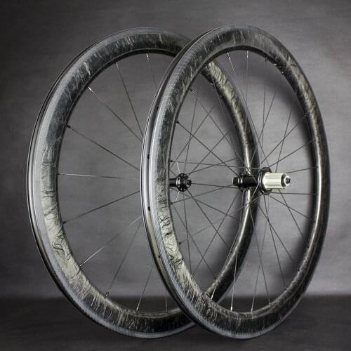 FIERCE Upgraded 275g Hubs Aerodynamic Carbon Marble R13 Road Racing Wheels 700C Super Light Special AC3 Brake Track V Brake