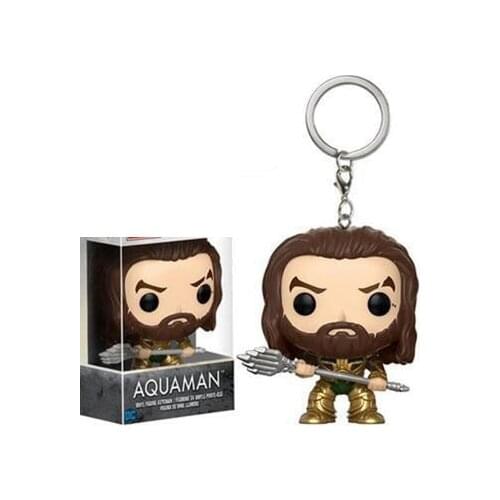 Justice League Aquaman Poseidon Action Figure Collectible Model Toy Aquaman Keychain Toys Figure Gift for Kids