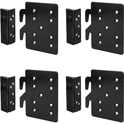 Bed Frame Bed Post Double Hook Slot Bracket Cold Rolled Steel for Bed Rail Hooks Plates Bed Accessories