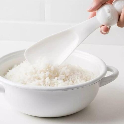 Vertical White Bear Rice Spoon Youpin Jordan Judy Heating Resistance Non-Stick Porridge Scoop Thicken PP Soup Beveled Shovel