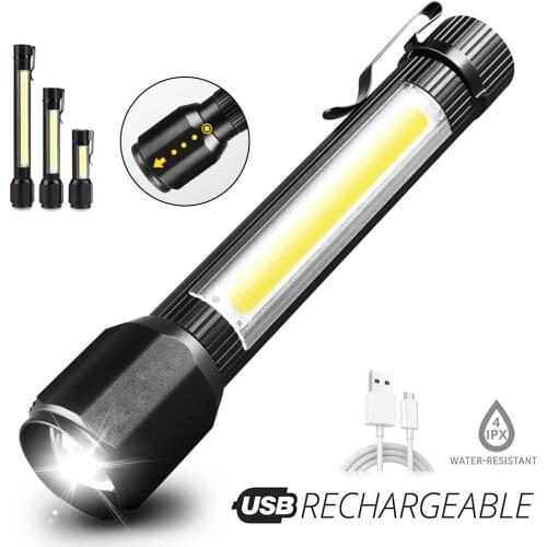 Multifunctional Led Flashlight Mini Fixed Focus Tactical Flashlight Waterproof Camping Work Outdoor Self-defense Operai Lamp