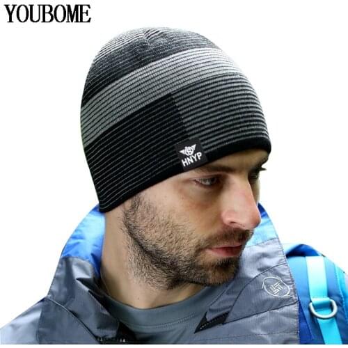 YOUBOME Fashion Skullies Beanies Men Knitted Hat Male Winter Hats For Men Women Caps Bonnet Warm Brand Winter Beanie Hat Cap