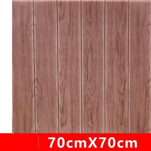 3d Wall Stickers Wallpaper Self-adhesive Wallpaper Wood Grain Wall Stickers Waterproof Moisture-proof Foam Room Decor
