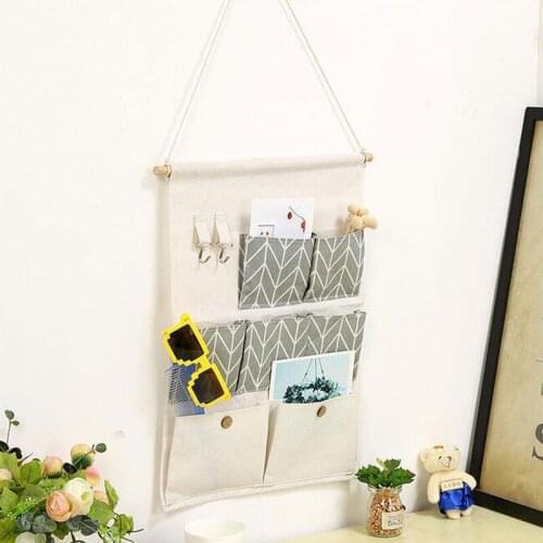 7 Pocket Door Wall Hanging Holder Bags Hanging Storage Bag Waterproof Classified Storage Organizer For Kitchen Bathroom