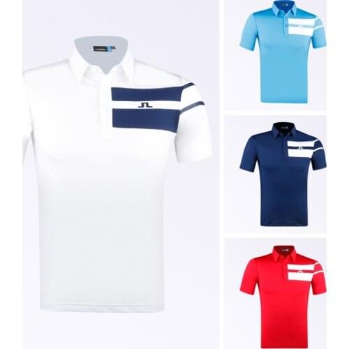 New Golf Clothes Mens Breathable Quick Drying Sweat Wicking Golf Wear Shirts