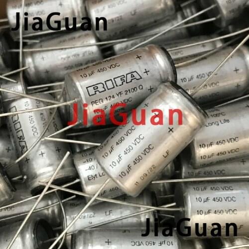 2PCS NEW KEMET PEG124 450V10UF 16x29MM HiFi Audio axial electrolytic capacitor RIFA PEG 124 10uF/450V Filter amplifier