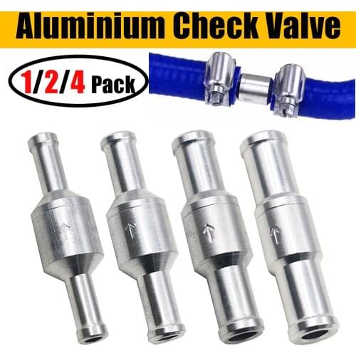 6/8/10/12mm Aluminu Check Valve Non Return Check One Way Valve Rollover Breather Fuel Syetem Pressure Relief Valve Diesel Petrol