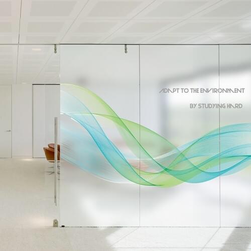 Office door window shade decoration creative custom frosted window sticker transparent opaque electrostatic glass film