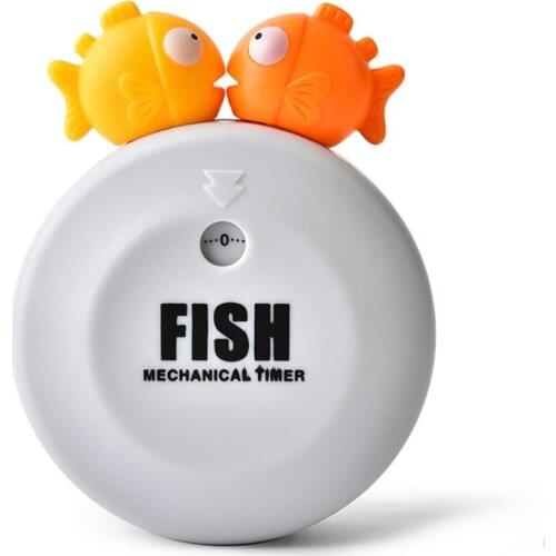 R2JC Two Fish Shape Mechanical Cooking Timer Mechanical Kitchen Cooking Timer Manual Timer Counters Cooking Timer Baking Time