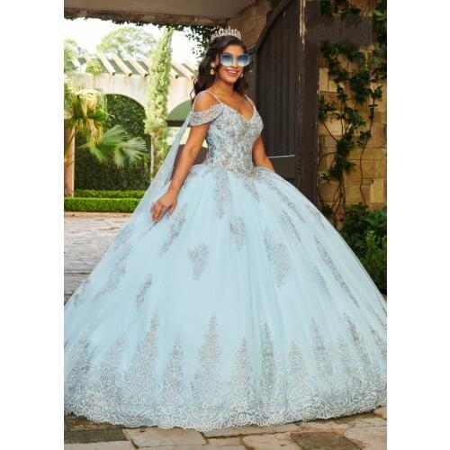 Luxury Beading Embroidery Organza Ball Gown Quinceanera Dresses 2020 off Shoulder Prom Party Dress Vestidos De 15 Anos