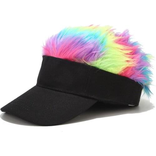 Baseball cap cute hats Snapback hat Colorful wigs men and women street caps casual golf caps fans hats