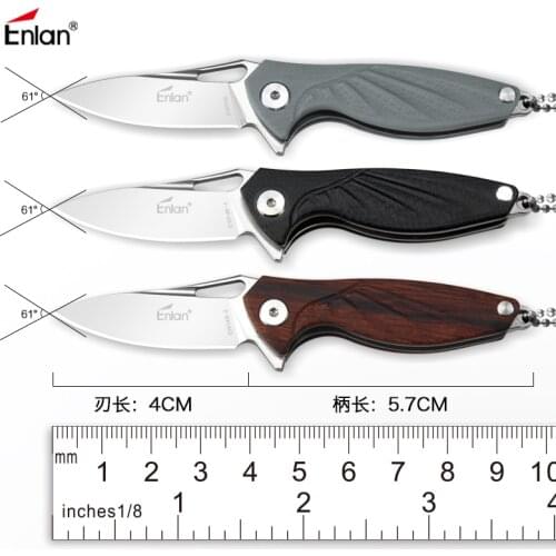 ENLAN EW148 Woodpecker Folding Knife Pocket Knives 12C27 Steel Wood/G10 Handle,58-61Hrc Survival Camping Knives Edc Outdoor tool