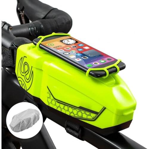 Bicycle Bag Compact Waterproof Crashproof PC Shell Bike Bag with Phone Holder Cycling Accessories for Mountain Road Bike