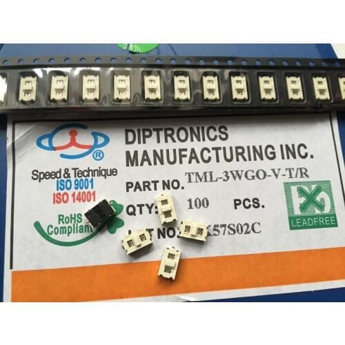 Taiwan Yuanda DIP TML-3WGO with LED light switch Touch 4*6.8*2.5 double color yellow green