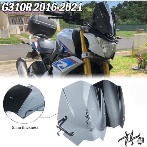 ABS Motorcycle Windscreen Windshield Cover for 2016 2017 2018 BMW G310R G 310R 310 R Wind Shield deflector with Mounting Bracket