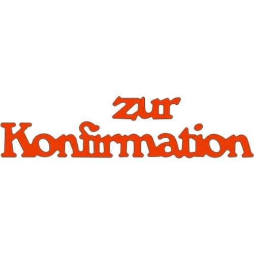Zur Konfirmation German Word Die Cuts For Card Making German Word Zur Konfirmation dies scrapbook metal cutting dies