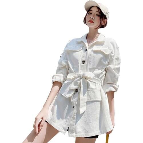 YUZACDWX Women's Denim Trench Coats