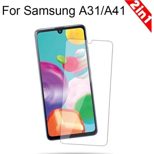 2pcs Tempered Glass for Samsung Galaxy A31 9H 2.5D Explosion-proof Protective Film for Samsung A41 Screen Protector Glass