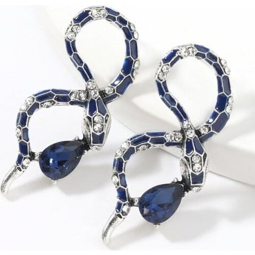Find Me Creative Alloy Earrings Serpentine Crystal Acrylic Earrings Womens Fashion Jewelry Accessories
