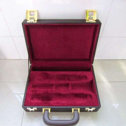 1pcs Moulded 17K Clarinet Case with Plush Lined Interior Leather Brown box CASE perfect