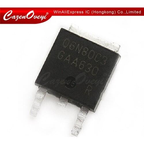 10pcs/lot SPD06N80C3 06N80C3 TO-252 In Stock