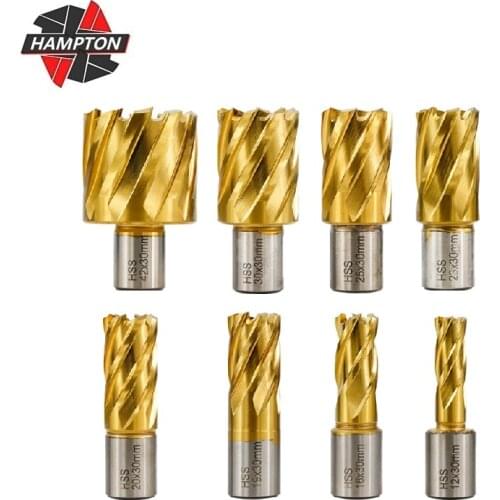 12-42mm TiN Coating Core Drill Bit High Speed Steel Hollow Drill Bit Magnetic Drill Bit Annular Cutter For Metal Cutting Tool