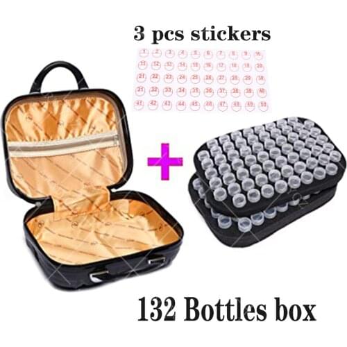 132 Bottles Diamond Painting Storage Box Bead Container Embroidery Accessories Diamond Bead Organizer Bag