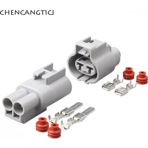 2 Sets 2 Pin Way Auto Waterproof Electronic Fan Connector Female Or Male Plug For Toyota Ford Focus Mazda Haima 176142-2 76143-6
