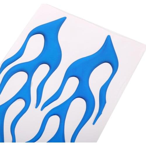 2pcs 3D Graphic Flame Sticker Decal Decoration For Car Motorcycle Motorbike