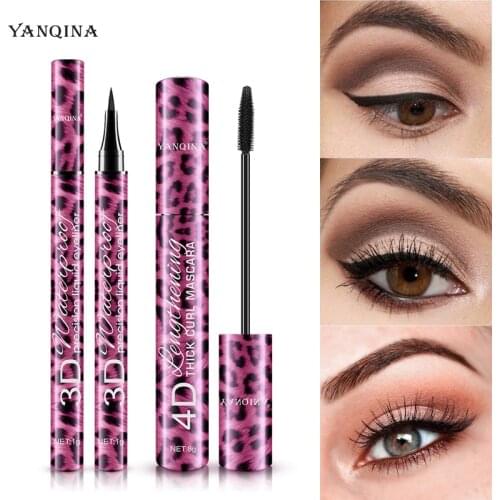 2 Pcs/set Mascara 4D Silk Fiber Eyelash Volume Lengthening Black Eye Lashes Extension Makeup Ink Rimel Waterproof Mascara Kit