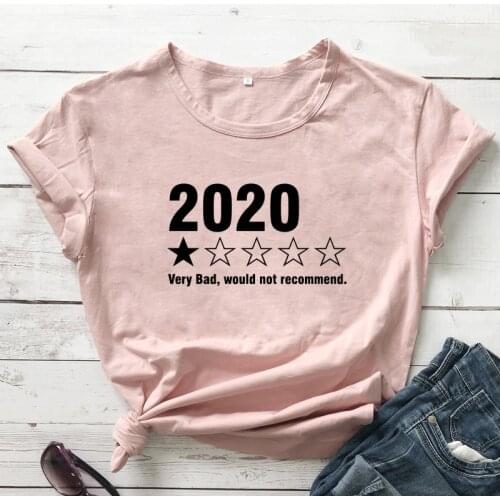 2020 Very Bad Would Not Recommend T-shirt Funny Womens Rating Review Graphic Tee Top 90s Worst Year Ever Tshirt Dropshipping
