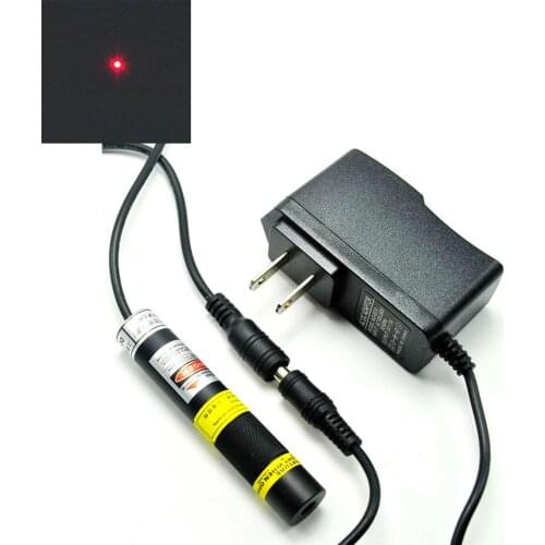 650nm 50mW Dot Red Laser Diode Module Mitsubishi Locator 16x68mm w/ 5V Adapter