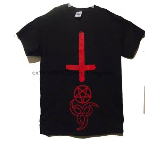 Inverted cross inverted pentagram 666 t shirt Small to 2 Extra Large size