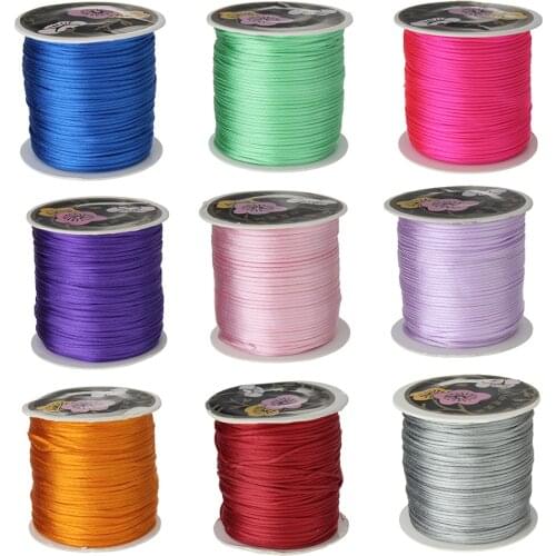 70m/PC 1mm Nylon Cord Thread Chinese Knot Macrame Cord Bracelet Braided String DIY Tassels Beading European String Thread