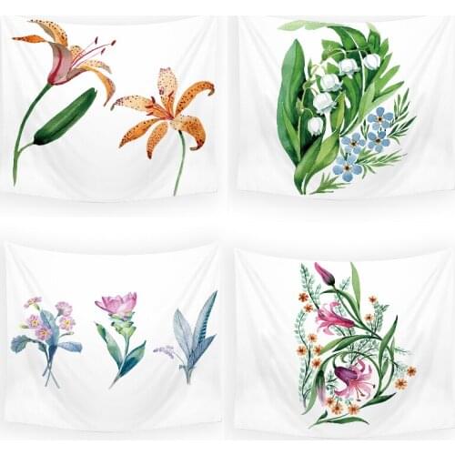 Watercolor flowers macrame wall hanging tapestry psychedelic kawaii tapestry boho wedding decor elephant decor pink tapestry