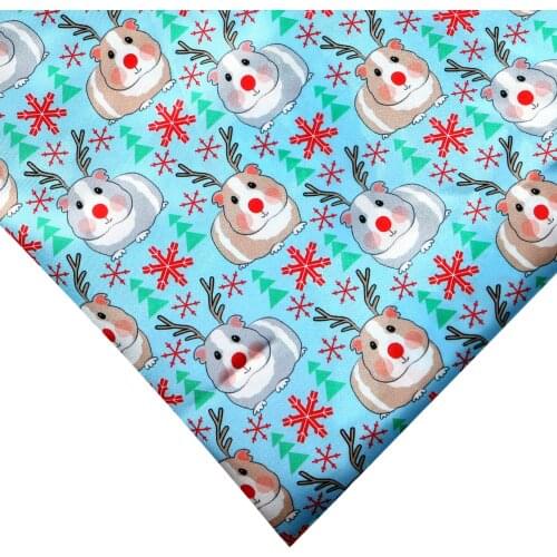 50*145cm Christmas Halloween Santa Satin Material Fabric Patchwork Sewing Quilting Fabrics Quilt Needlework DIY Cloth