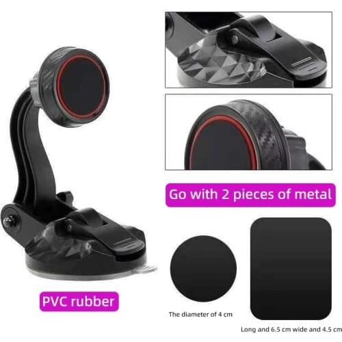 Car phone holder with magnetic GPS bracket suction cup mount phone holder support for iPhone 11 Pro Xiaomi Samsung