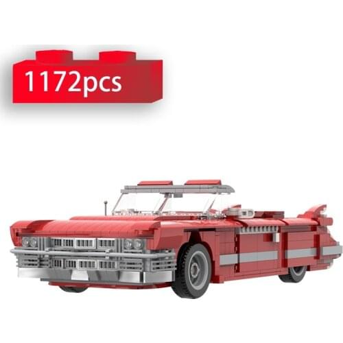 Back to the Future 1985 Travel Machine Cadillacs Eldoradoed 1959 Sports Car Model Building Blocks Bricks Toy Boys Gift MOC-34818