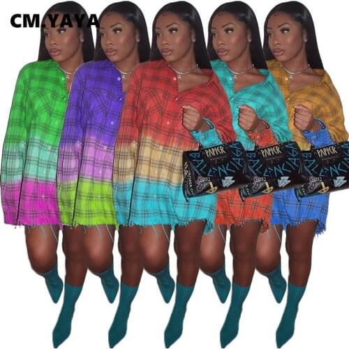 Блузки в клетку CM.YAYA China At AliExpress