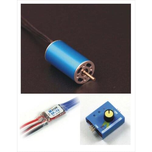 DC 3.7V-11.1V 12 * 30 * 1.5MM 1230-4500KV Brushless Rotor Motor + ESC + Throttle Toys / DIY Accessories